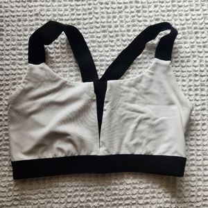 white mesh sports bra